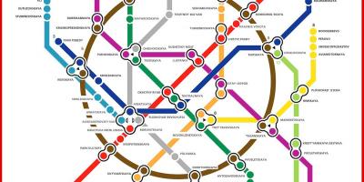 Moscow metro mapa sa Russian
