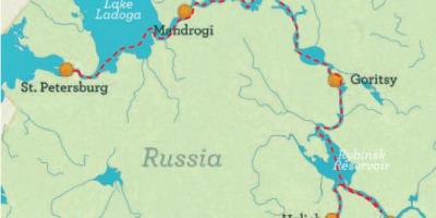 Mapa ng St Petersburg sa Moscow cruise