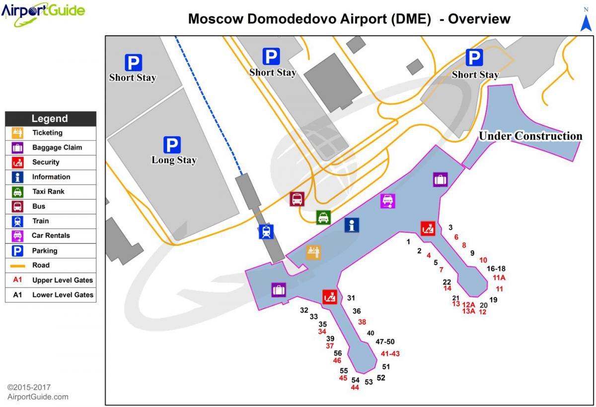 mapa ng DME airport
