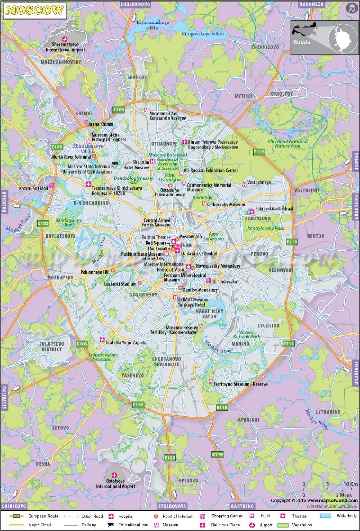 Moskau mapa