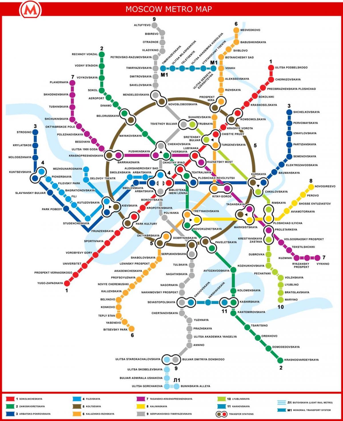 mapa ng subway Moscow
