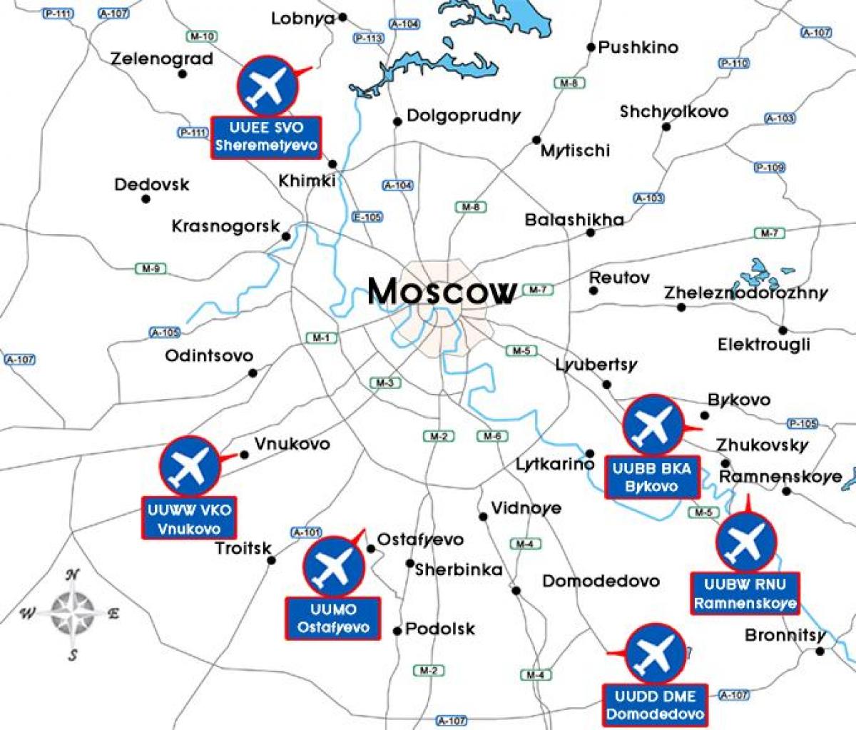 mapa ng Moscow airport