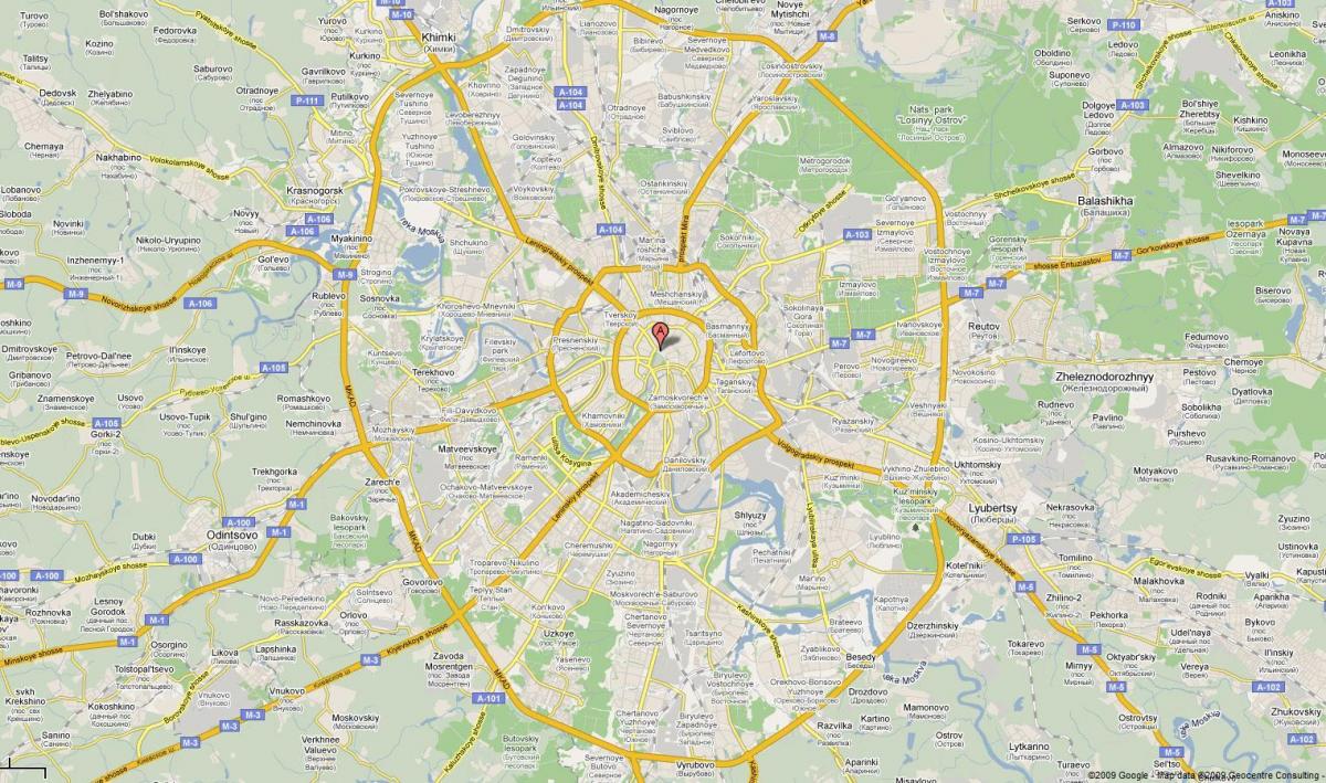 Moskva highway mapa