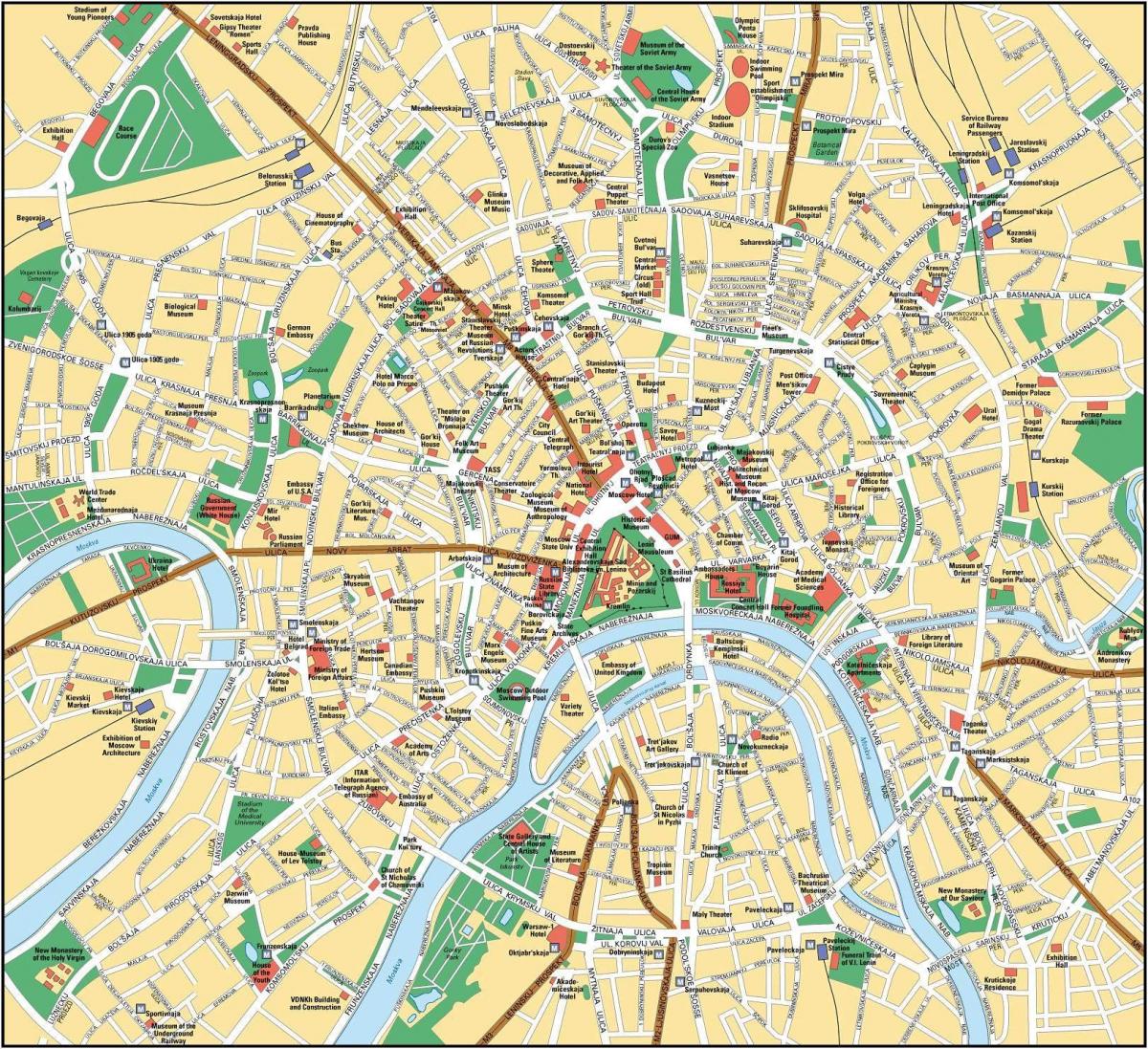 mapa ng Moscow