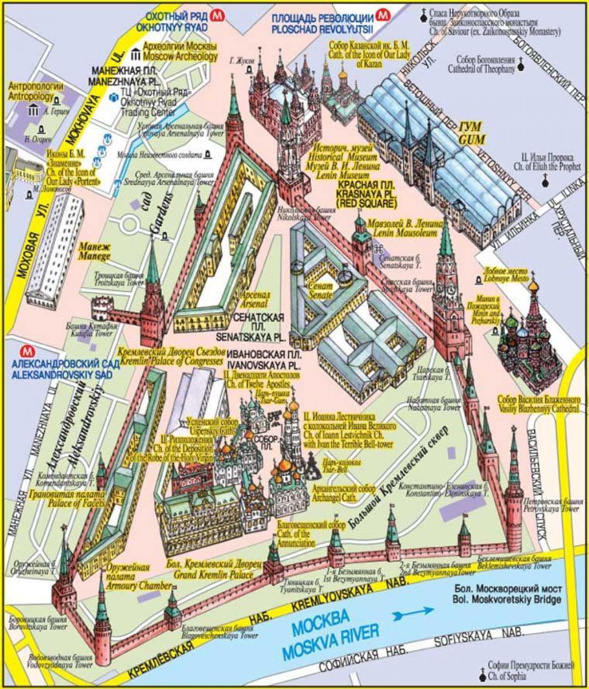 Red Square sa Moscow mapa