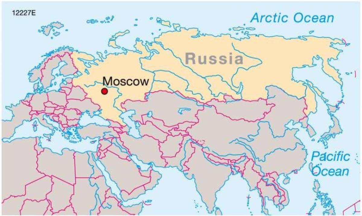 Moscow sa mapa ng Russia