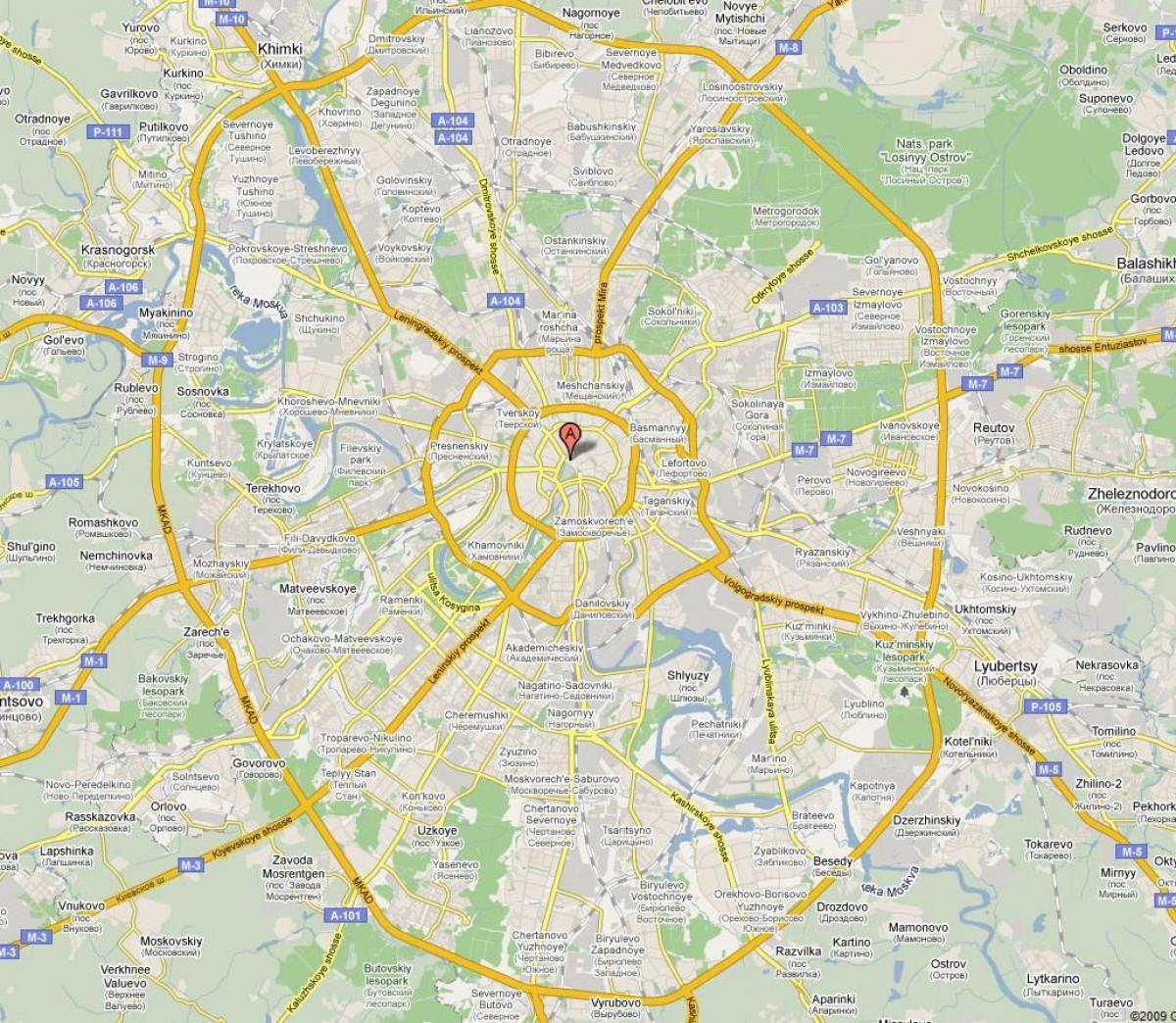 Moskva suburb mapa