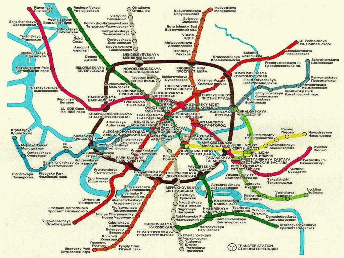 Moscow sa pamamagitan ng tren mapa