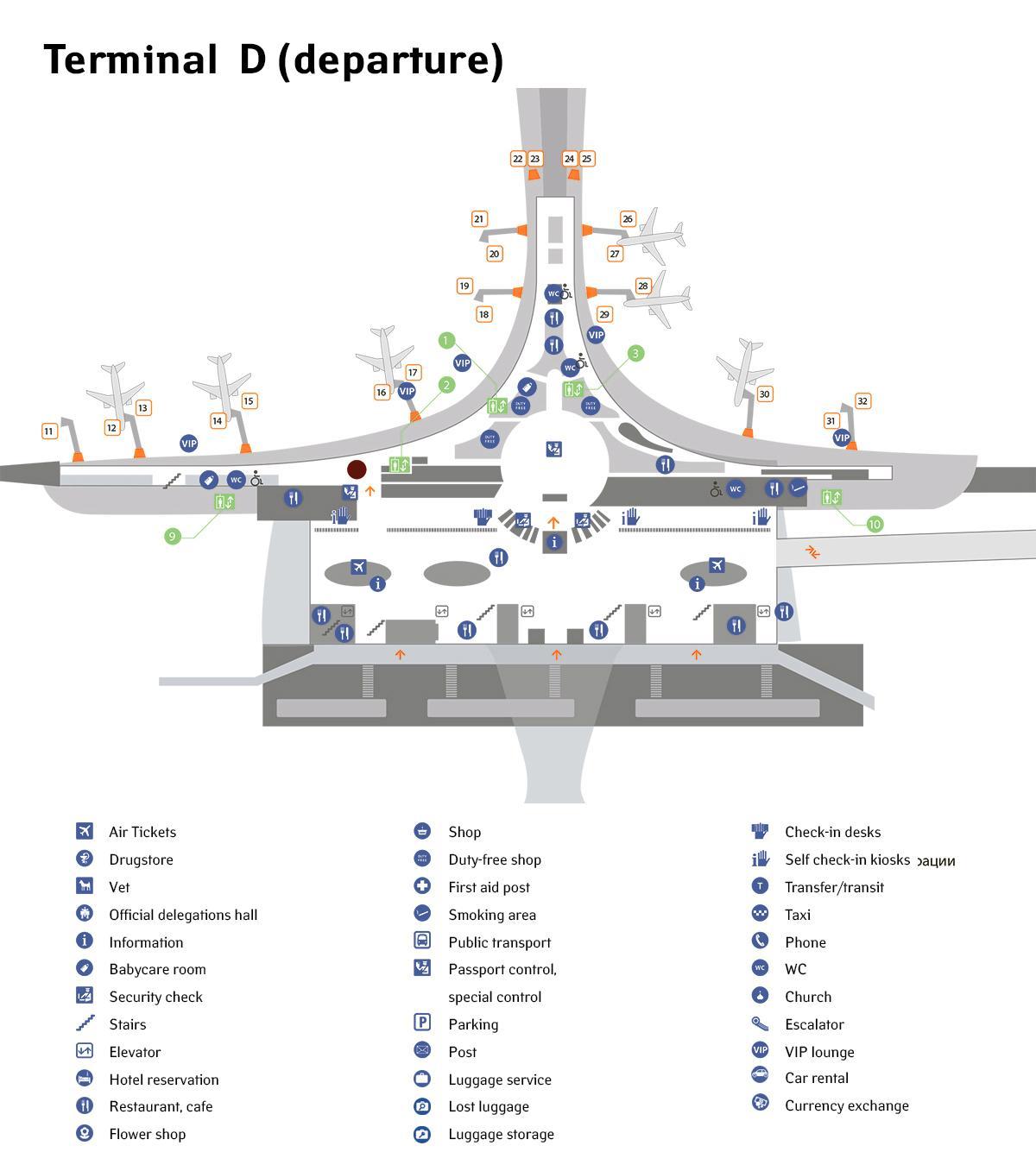 Sheremetyevo airport mapa terminal d