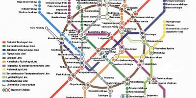 Moscow metro mapa sa ingles