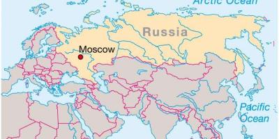Moscow sa mapa ng Russia