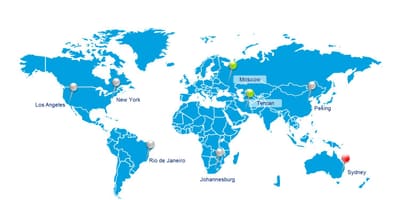 Moscow Russia sa mapa ng mundo