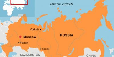 Moscow lokasyon sa mapa